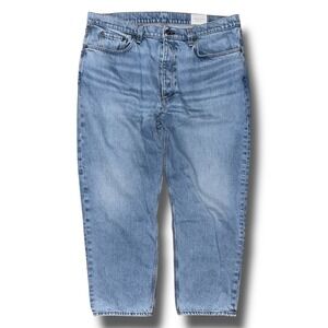 RAG BONE Jeans Men 38 27L Beck Cropped Relaxed Light Indigo Rigid Loose USA Made